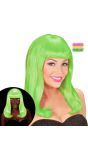 Neon Groene Lange Pruik