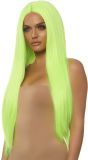 Neon Groene Lange Pruik Stacey