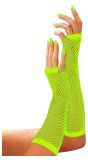 Neon Groene Lange Vingerloze Nethandschoenen