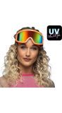 Neon Oranje Feest Skibril UV