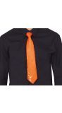 Neon Oranje Paillet Stropdas