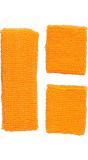 Neon Oranje Zweetband Set