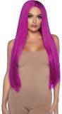 Neon Paarse Lange Pruik Teddy
