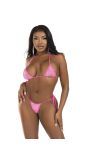 Neon Pink Bikini set - Top en Thong Panty