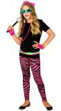 Neon Roze 80's Zebraprint Legging Kind