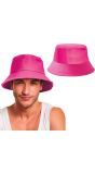 Neon Roze Bucket Hat Retro 90's Volwassenen