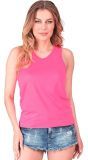 Neon Roze Dames Visnet Tanktop 80s