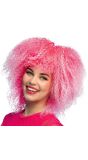 Neon Roze Disco Afro Pruik