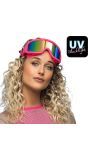 Neon Roze Feest Skibril UV