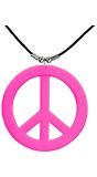 Neon Roze Hippie Ketting
