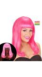Neon Roze Lange Pruik