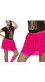 Neon Roze Rok 80's Dames