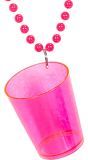 Neon Roze Shotglas Ketting