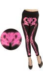 Neon Roze Skelet Legging