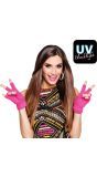 Neon Roze Vingerloze Handschoenen Warm