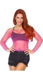Neon Roze Visnet Shirt Dames