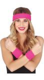 Neon Roze Zweetbandjes Set
