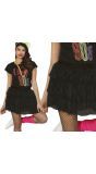Neon Zwarte Rok 80's Dames