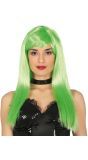 Neongroene Feline Pruik
