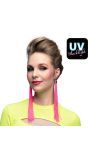 Neonroze UV Festival Lange Oorbellen Dames