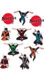 Ninja Stickervellen Set 4 Vellen