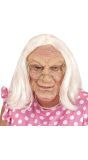 Oma Masker met Pruik