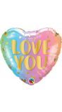 Ombre Hartjes Valentijnsdag Folieballon