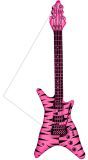 Opblaasbaar Roze Zebra Print Hardrock Gitaar