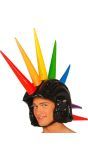Opblaasbare Helm met Regenboog Spikes