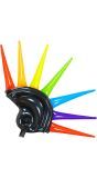Opblaasbare Meerkleurige Spikes Helm