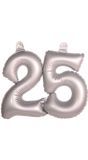 Opblaascijfer 25 Zilver