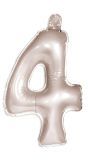 Opblaascijfer 4 Zilver