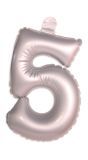 Opblaascijfer 5 Zilver