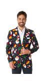 Opposuits Heren Blazer Xmas Icons Zwart