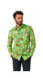 Opposuits Heren Overhemd Spongebob Kertmis Groen