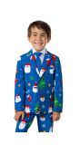 Opposuits Kerstmis Festivity Blue Suit Jongens