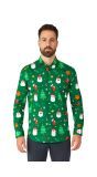Opposuits Kerstmis Festivity Green Blouse Heren