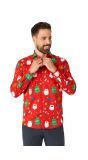 Opposuits Kerstmis Festivity Red Blouse Heren
