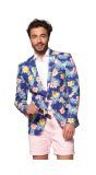 Opposuits Tropical Flowers - Blue Blazer Heren