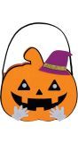 Oranje Halloween Mandje Pompoen 16cm