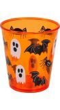 Oranje Halloween Party Beker 10cm