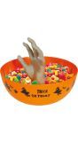 Oranje Halloween Snoep Schaal met Hand