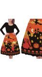 Oranje Halloween Symbolen Rok Dames