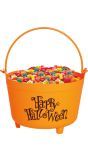Oranje Happy Halloween Heksen Ketel Plastic