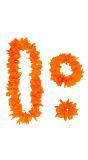 Oranje Hawaii Bloemen Set Kransen