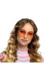 Oranje Hippie Harten Bril