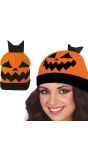 Oranje Pompoen Beanie Halloween