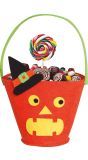Oranje Pompoen Halloween Vilten Snoepemmer