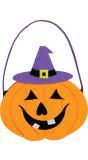 Oranje Pompoen Heks Vilten Snoep Tas 16cm