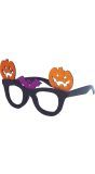 Oranje Pompoenen Glitter Bril